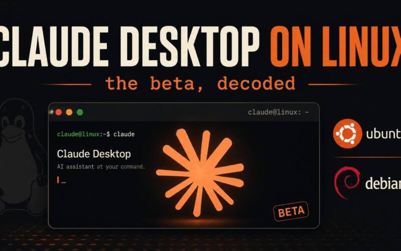 Claude Desktop on Linux beta running the Chat, Cowork, and Code tabs on Ubuntu
