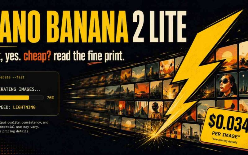 Nano Banana 2 Lite generating a 1K image in 4 seconds in Google AI Studio