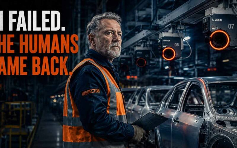 Ford rehires human engineers to inspect vehicle quality on a plant assembly line