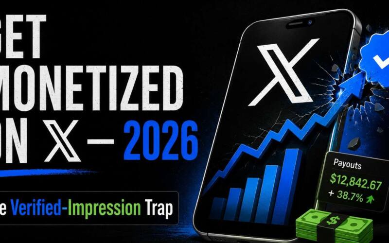 Creator checking X analytics dashboard while learning how to get monetized on X in 2026