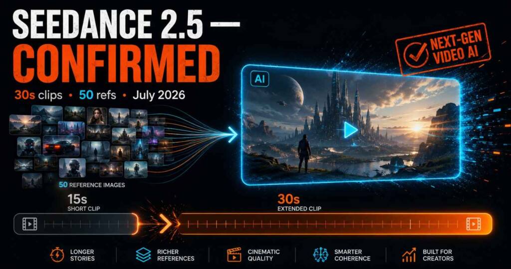 Seedance 2.5 confirmed upgrades announced by ByteDance at the 2026 Volcano Engine FORCE conference